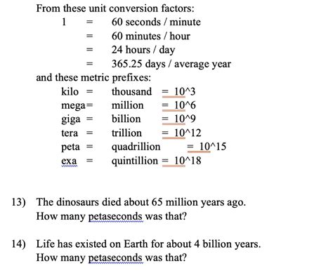 million seconds vs billion seconds|Metric Numbers .